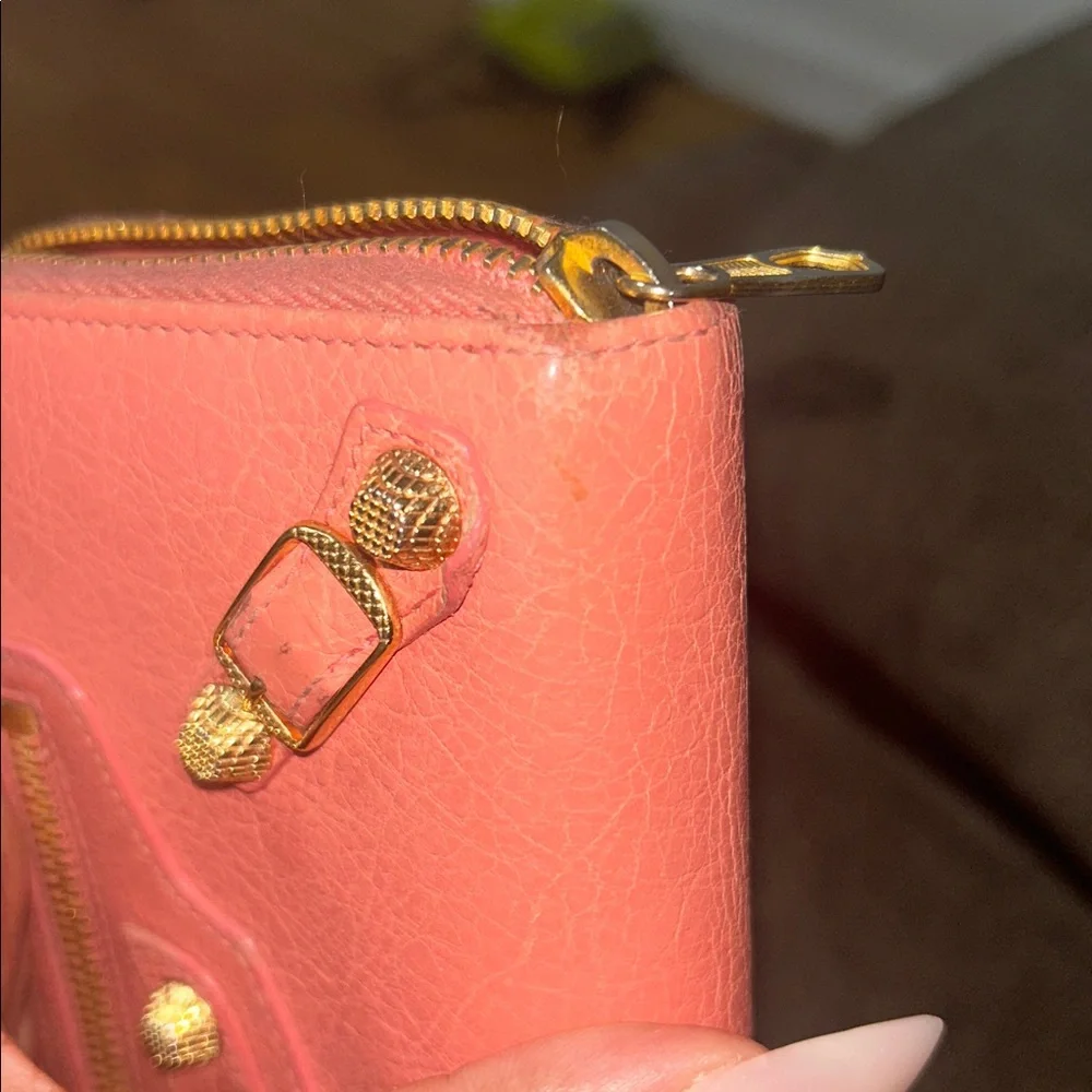 Balenciaga Pink Wallet with Gold Accents - Picture 10 of 12